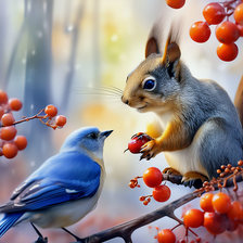 Схема вышивки «Лесные гости»