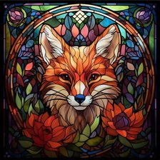 Схема вышивки «Vitrail renard»