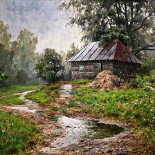 Схема вышивки «Дождь. Роман Божков»