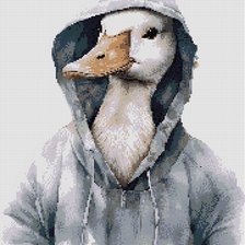 Схема вышивки «Petite oie à capuche»