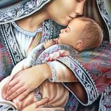 Схема вышивки «La Vierge et l'enfant»