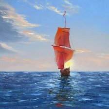 Схема вышивки «Алые паруса»