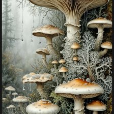 Схема вышивки «Лес»