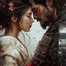 Схема вышивки «Amour samouraï»