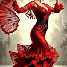 Схема вышивки «Danseuse de flamenco»