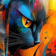 Схема вышивки «Chat abstrait (2)»