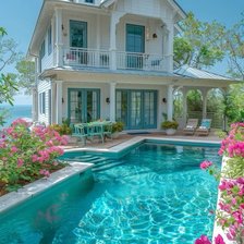 Схема вышивки «Домик у моря»