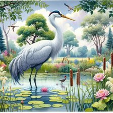 Схема вышивки «птицы»