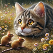 Схема вышивки «котик»