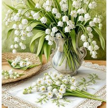 Схема вышивки «Букет ландышей»