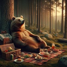 Схема вышивки «Мишка на отдыхе»