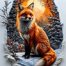 Схема вышивки «рыжая красавица»