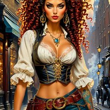 Схема вышивки «Дерзкая девушка»