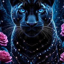 Схема вышивки «Пантера»