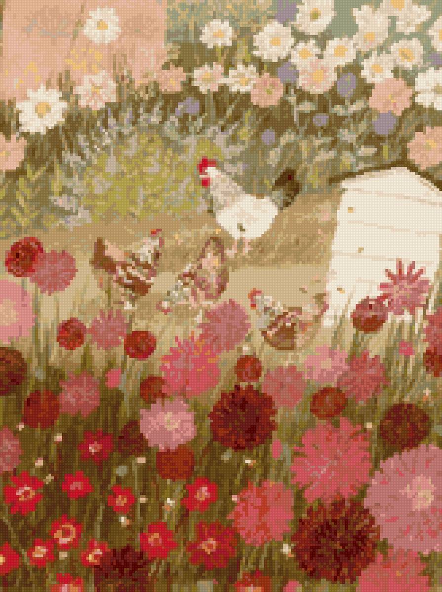 Люси гроссмит - лето деревня пейзаж - предпросмотр