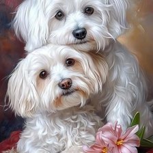 Схема вышивки «Coton de Tuléar»