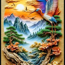 Схема вышивки «Горы»