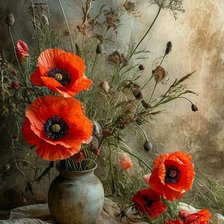 Схема вышивки «Маки»