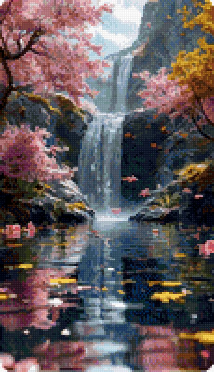 Водопад - природа, водопад, река - предпросмотр