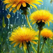 Схема вышивки «Одуванчики»