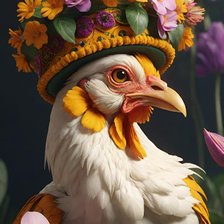 Схема вышивки «Курочка-красавица»