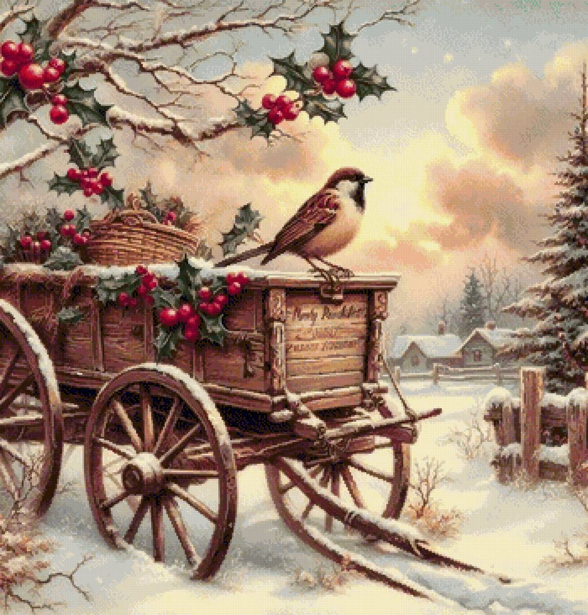 Christmas wagon - предпросмотр