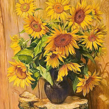 Схема вышивки «JARRON GIRASOLES»