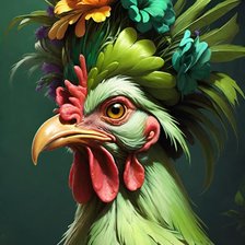 Схема вышивки «Курочка-красавица»