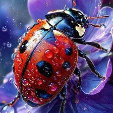 Схема вышивки «Божья Коровка»