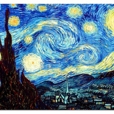 Схема вышивки «Ван гог Звёздная ночь»