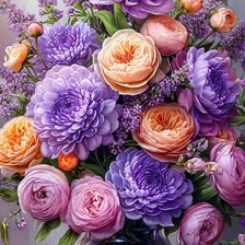 Схема вышивки «Цветы»