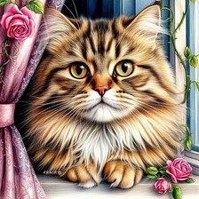 Схема вышивки «кошки»