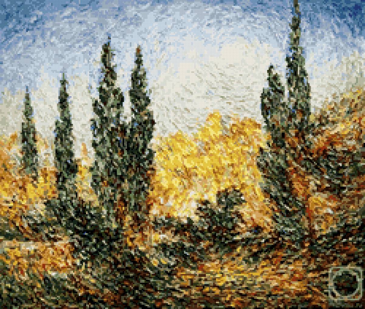 №2902206 - лето кипарисы природа пейзаж - предпросмотр