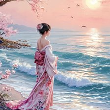 Схема вышивки «Нежное  утро»