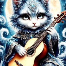 Схема вышивки «Лунный кот»