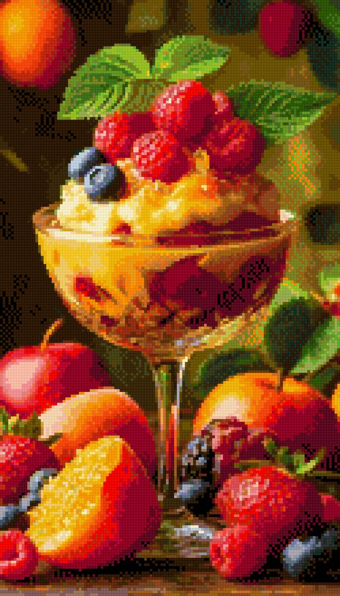 Фруктовый десерт - десерт, еда, фрукты - предпросмотр