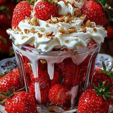 Схема вышивки «Клубника со сливками»