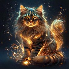 Схема вышивки «Звёздный кот»