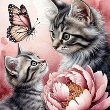 Схема вышивки «кошки»