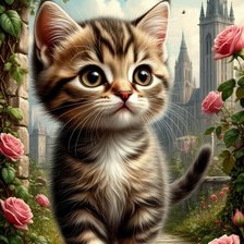 Схема вышивки «котик»