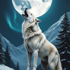 Схема вышивки «Волк»