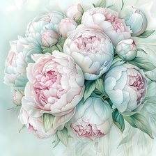 Схема вышивки «Пионы»