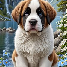 Схема вышивки «Собака»