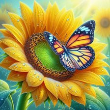 Схема вышивки «Подсолнух»