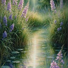 Схема вышивки «Солнечная протока»