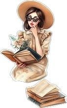 Схема вышивки «Девушка с книгой»