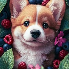 Схема вышивки «Корги»