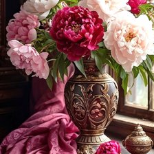 Схема вышивки «Букет в вазе»