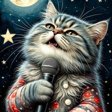 Схема вышивки «кошки»