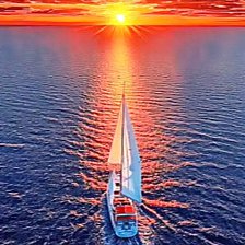 Схема вышивки «Дорога в закат»